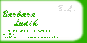 barbara ludik business card